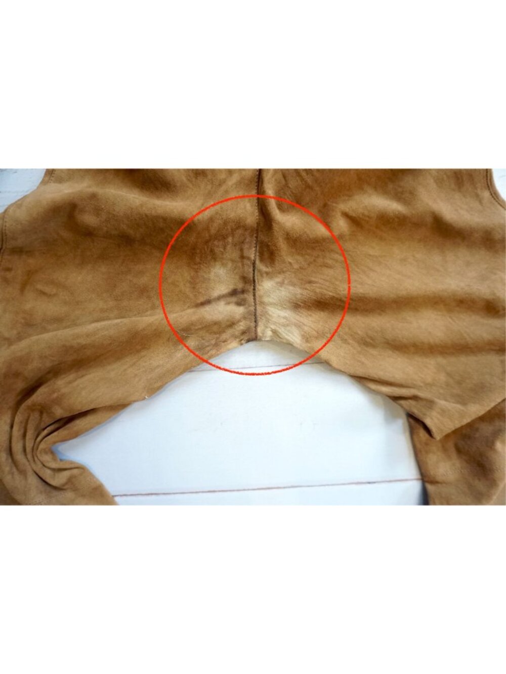 Stouls Paris Camel Lambskin Leather Pants Suede Pull-On Flare - Size XS - Picture 7 of 9